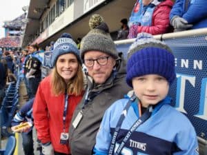With Crandall and Walker at Saints vs Titans December 2019